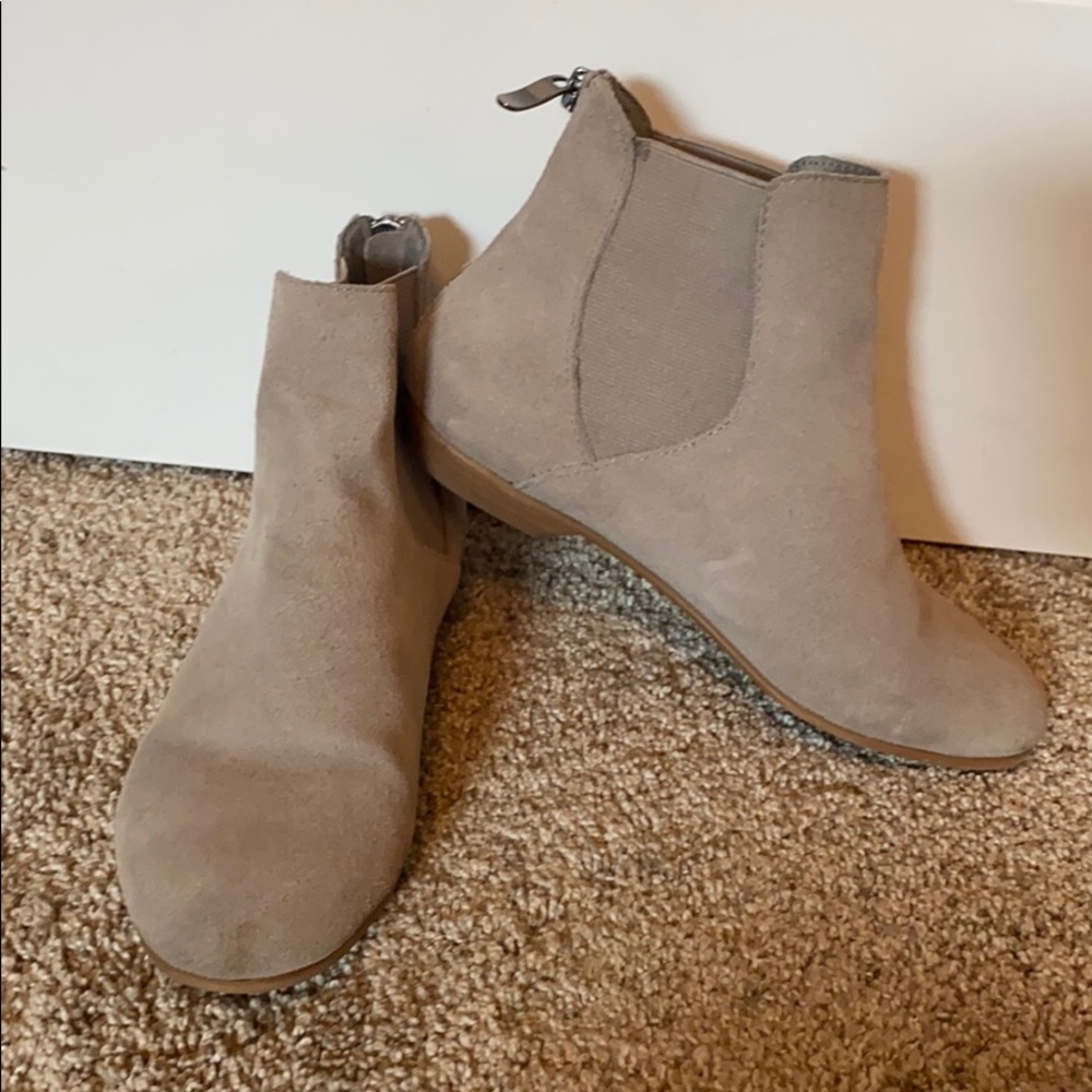 Taupe Suede Ankle Boots
